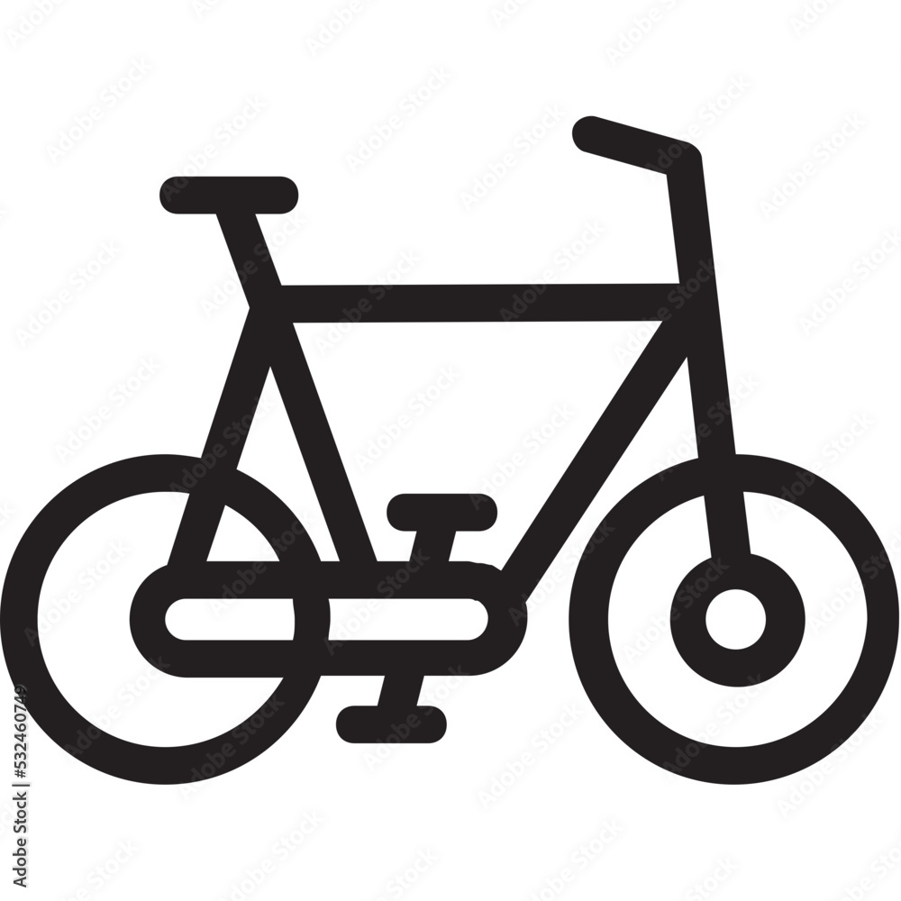 Poster bicycle vector icon