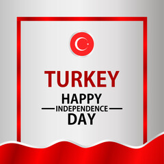 vector design Happy independence day turkey october 29th illustration template