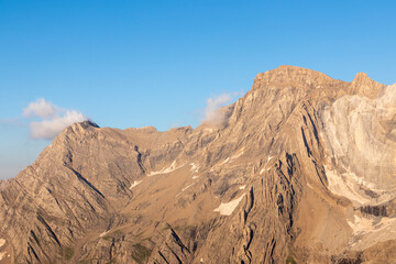 sunset from the sarradets refuge in the cirque de gavarnie in the french pyrenees