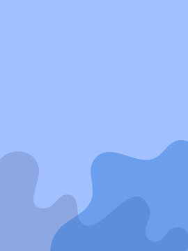 Modern blue background with fun abstract wave shapes