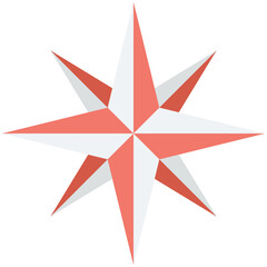 Wind Rose Vector Icon 