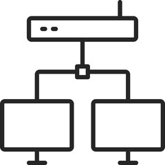 Fototapeta premium network and sharing icon