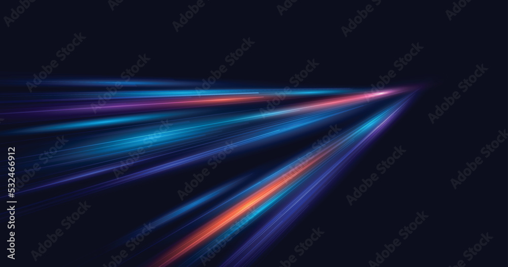 Aufkleber Modern abstract speed line background. Dynamic motion speed of light. Technology velocity movement pattern for banner or poster design. Vector EPS10.