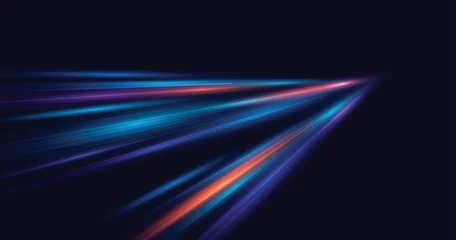Tuinposter Modern abstract speed line background. Dynamic motion speed of light. Technology velocity movement pattern for banner or poster design. Vector EPS10. © Phantip