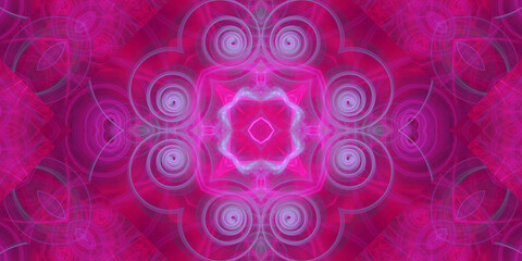 Mandala Fraktal Hintergrund Motiv für Druck und Internet in Pink