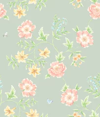 Tischdecke Classic Popular Flower Seamless pattern background.Perfect for wallpaper, fabric design, wrapping paper, surface textures, digital paper. © ZWM
