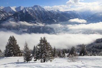 Fototapeta na wymiar Austria cloud inversion