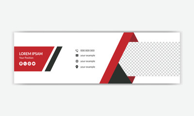 Email signature template design. Corporate mail business email signature banner	