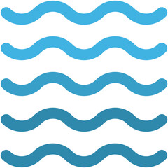 Water Waves Vector Icon 