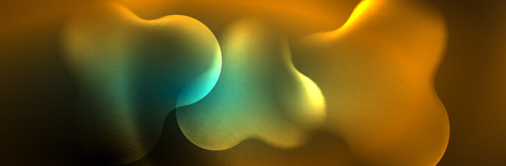 Magic neon glowing lights abstract background wallpaper design, vector illustration