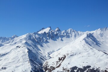 French Alps in winter