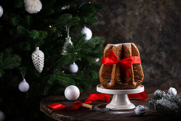 Traditional Christmas Italian cake pandoro