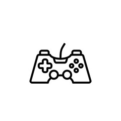 Game controller line icon isolated on white background