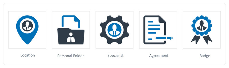 Fototapeta premium location, personal folder and specialist