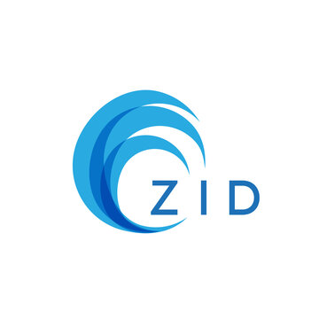 ZID letter logo. ZID blue image on white background. ZID Monogram logo design for entrepreneur and business. ZID best icon.
