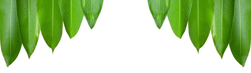 
Heliconia leaves isolated with clipping paths on white background