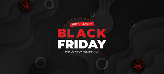 Black friday sale background. Modern luxury red design. Universal vector background for poster, banners, flyers, card. Black friday cyber monday sale background social media