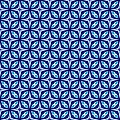 seamless pattern with flowers. decoration wallpaper blue background 