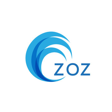 ZOZ letter logo. ZOZ blue image on white background. ZOZ Monogram logo design for entrepreneur and business. ZOZ best icon.
