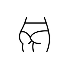 Woman buttocks vector. Woman buttock surgery. Female body surgery vector design. Buttocks lifting vector. Body lifting surgery. Body lifting vector design