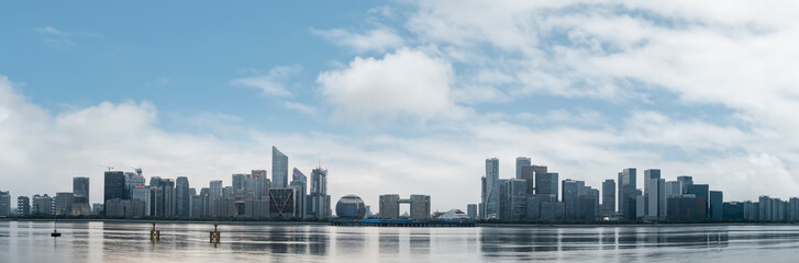 Fototapeta na wymiar Hangzhou city modern architecture skyline