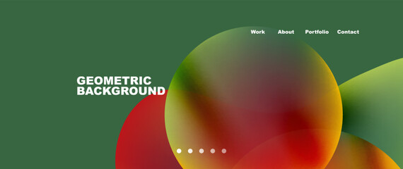 Flowing gradient colors and round elements and circles. Vector illustration for wallpaper, banner, background, leaflet, catalog, cover, flyer