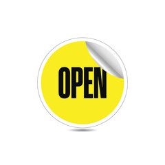 Open sticker vector art and graphics