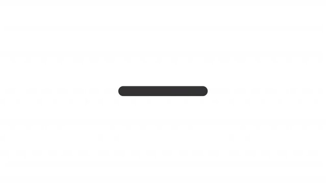 Animated minus linear ui icon. Remove information. Seamless loop 4k video with alpha channel on transparent background. Outline isolated user interface element motion graphic animation
