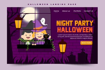 Simple and elegant Halloween graphic design template that is easy to customize