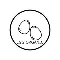 Egg natural, fresh and organic on white background