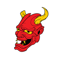 red oni mask