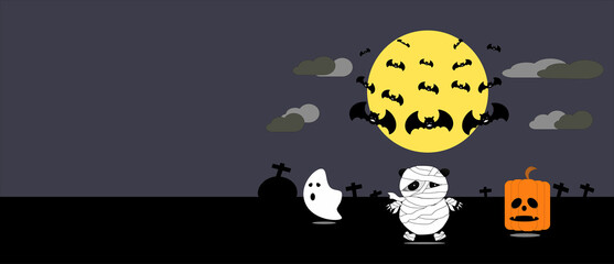 Halloween pictures and ghosts on the full moon.