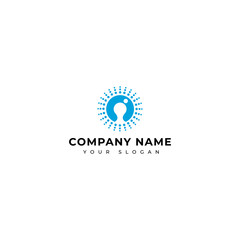 Light bulb logo vector design template