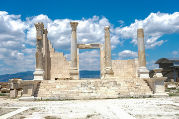 Laodikeia ancient city ruins in Pamukkale, Denizli, Turkey.