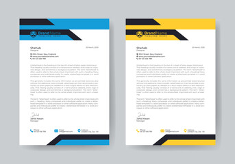 Creative and modern letterhead design template