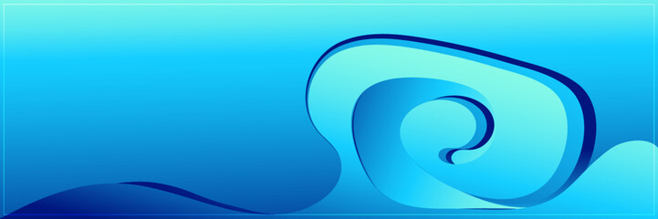 Modern abstract blue gradient banner background design