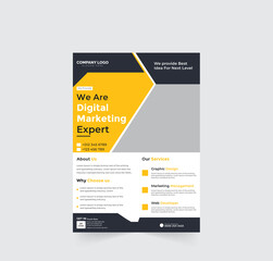 Corporate business digital marketing agency flyer design and brochure cover template