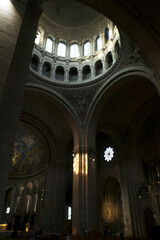 Fototapeta na wymiar Interior of Sacred Heart Basilica in Paris, France
