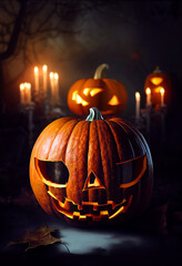 Fototapeta premium The real Halloween Pumpkin