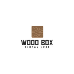 cartoon wood box texture illustration logo design. creative wood element logo industry vector design template with colorful, modern and elegant styles isolated on white background.