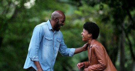 Obraz premium Happy people laughing and smiling. African black ethnicity