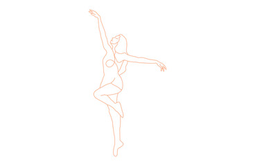 Fototapeta na wymiar ballerina logo icon design template. luxury, premium vector