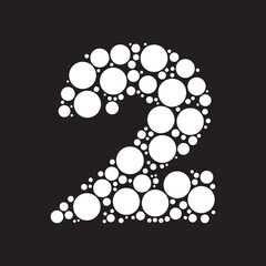 Number 2 shaped with circles for summits events poster titles