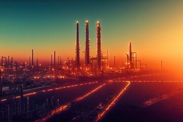 Dystopian petrochemical plant