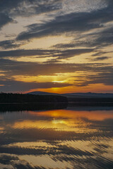 sunset over the mountains