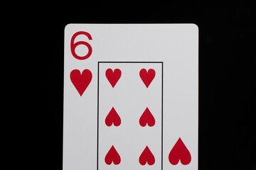 Playing cards on a black background
