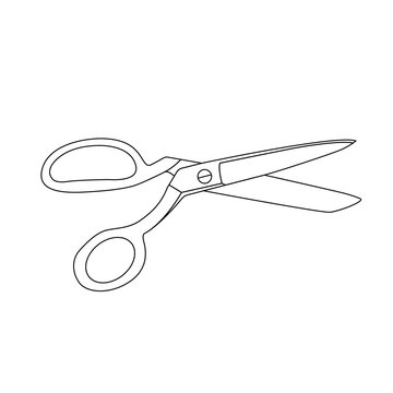 recommend clip art: Scissors Outline Icon Illustration on White Background