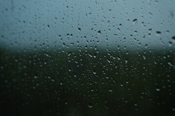 Water drops on the glass - abstract background, Shades of Gray