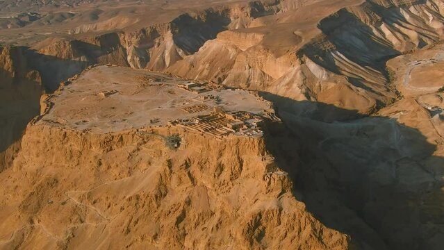 Masada National Park fortress Aerial view, 2022

Masada National Park in the Dead Sea region of Israel. The fortress of Masada, September, 2022

