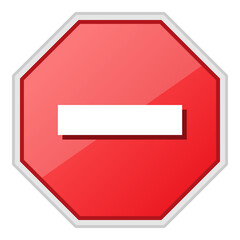 Stop sign icon transparent background